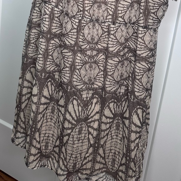 GLAM Medium butterfly print dress 100% silk made in usa - Picture 5 of 6